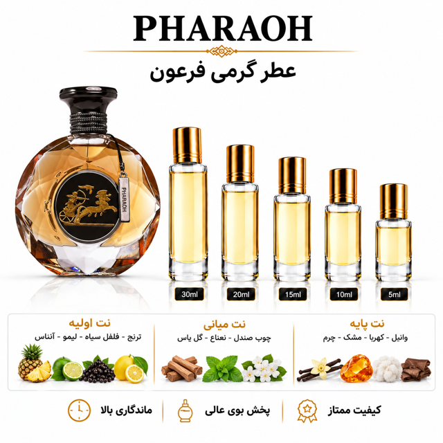 عطر گرمی فرعون Pharaon/Feroon برند لوزی گرید TOP